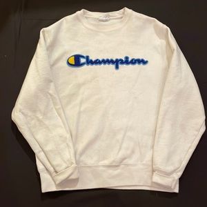 White Champion Crewneck